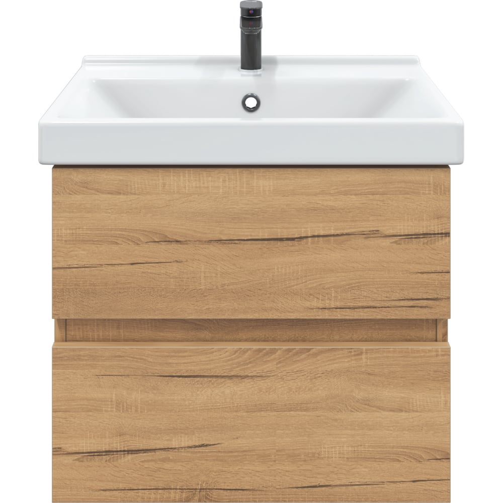 Изображение товара Тумба с раковиной в ванную DREVA 50 + Фест 50 подвесная серия Практик