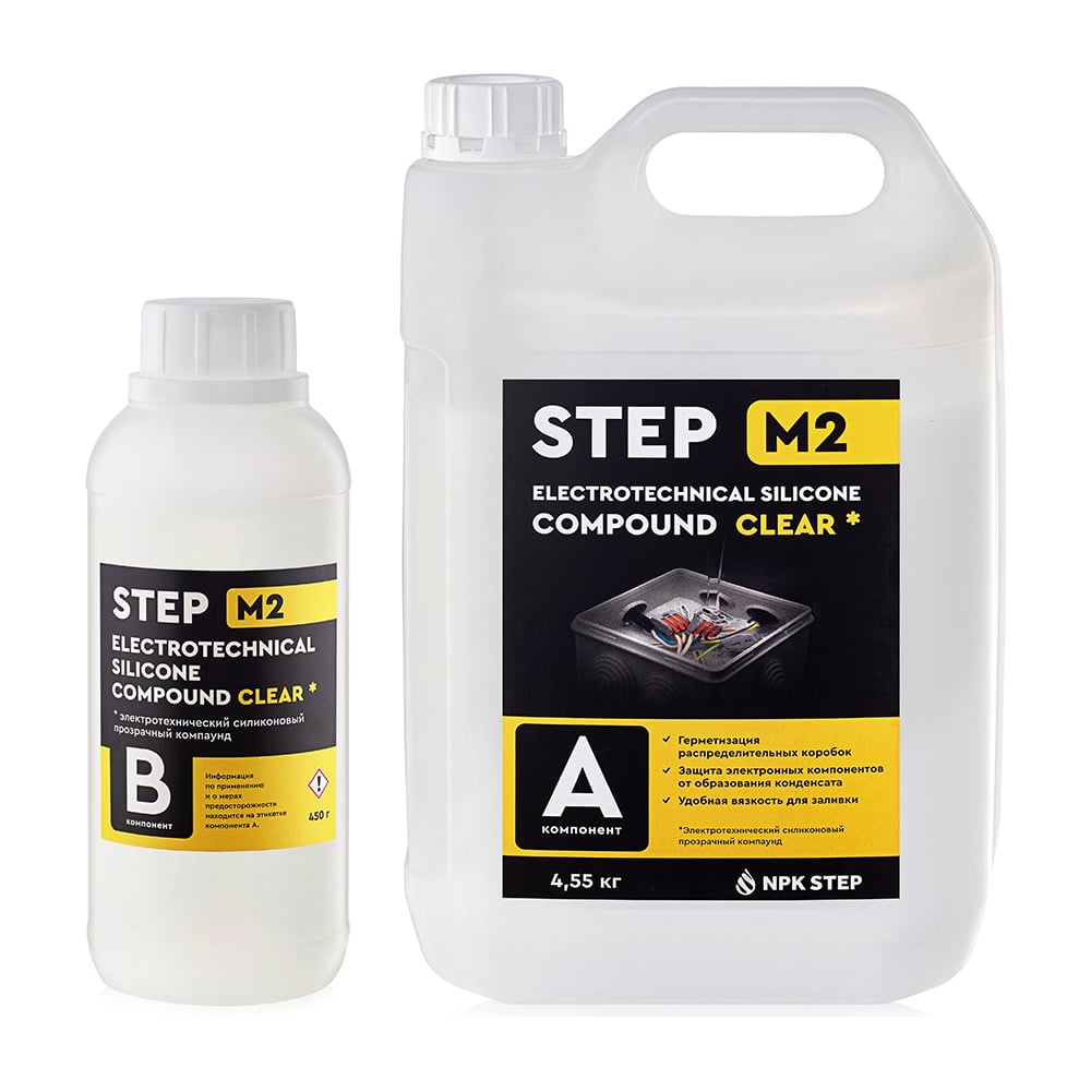 Изображение товара Компаунд силиконовый НПК СТЭП прозрачный 5 кг для герметизации и гидроизоляции