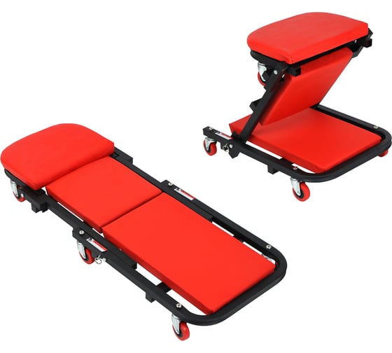 Изображение товара Лежак подкатной ЕРМАК трансформер (стул) 102x41x15см, металл, кожа 690-117