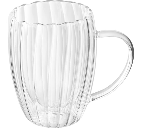 Изображение товара Кружка из рельефного стекла Leonord AROMA RIVIERA, объём: 350 мл, с двойными стенками 108124