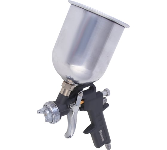 Изображение товара Краскораспылитель ЕРМАК 0.6 л металл.емкость, сопло 1.8 мм, 2,5- 3,5 бар, 230 л/мин 690-144