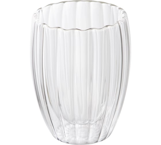 Изображение товара Стакан из рельефного стекла Leonord AROMA RIVIERA объём: 350 мл, с двойными стенками 108125