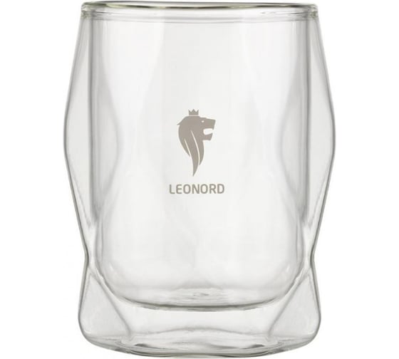 Изображение товара Стакан Leonord AROMA 350 мл с двойными стенками с гранями на корпусе из боросиликатного стекла 107300