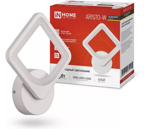 Изображение товара Светильник светодиодный IN HOME ELEGANT ARISTO-W 15Вт 230В 3000-6500K 1200Лм STEP COLOR белый 4690612043111