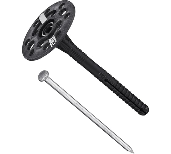 Изображение товара Дюбель для теплоизоляции Tech-Krep с метал. гвоздём, 10x120 мм, 30 шт. пакет ECOPLAST 154330