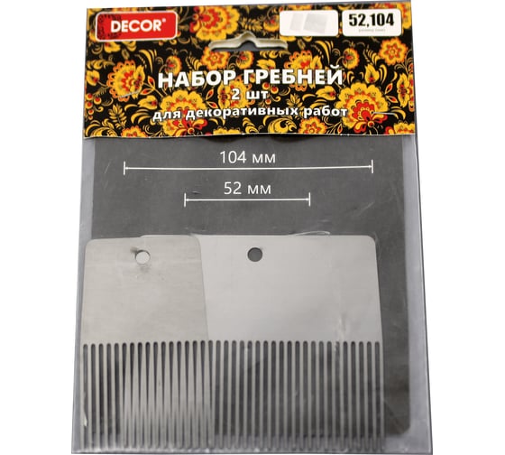 Изображение товара Набор гребней DECOR 52+104 мм, 2 шт. 309-400 11613637