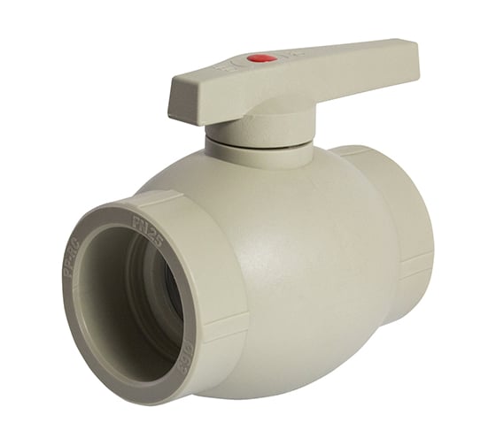 Изображение товара Шаровой кран VRT 63, ручка, PP-R EVER plast, серый 538461