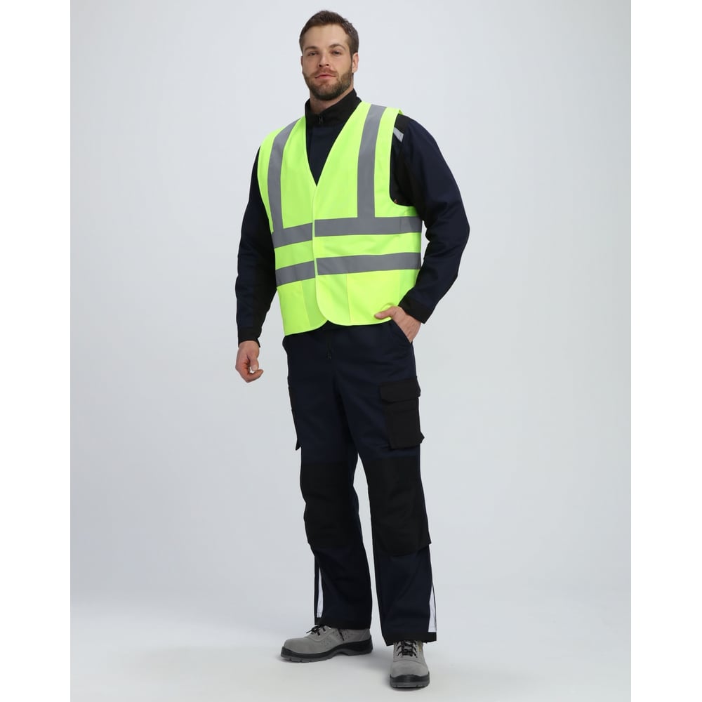 Изображение товара Жилет сигнальный ФАКЕЛ 87489534 ProfLine Specialist с карманами желтый 4XL