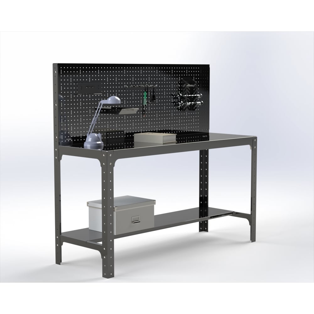 Изображение товара Металлический стол серии KIT от ООО Металекс 750x1400x400 мм с перфопанелью