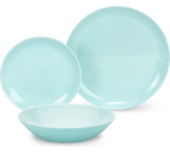 Изображение товара Набор столовый LUMINARC ДИВАЛИ ЛАЙТ ТЮРКУАЗ 18 предметов P2963