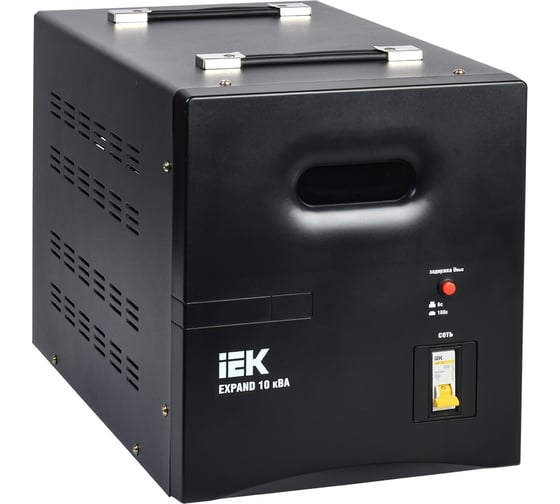 Изображение товара Однофазный стабилизатор напряжения IEK, переносной 10кВА EXPAND IVS21-1-010-11