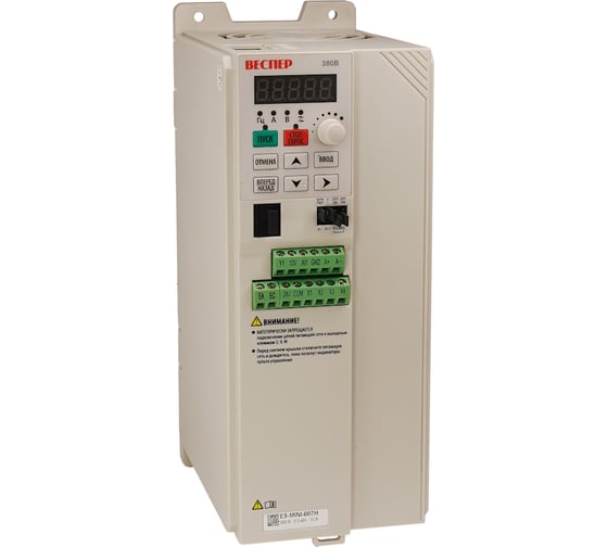 Изображение товара Преобразователь частоты ВЕСПЕР E5-MINI-007H 5,5кВт 380В, VSP5438