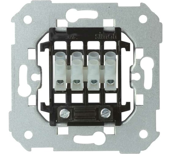 Изображение товара Кабельный вывод с 4 сдвоенными зажимами Simon, для провода сечением до 2,5кв.мм 75801-39
