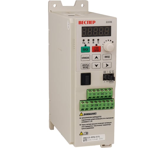 Изображение товара Преобразователь частоты ВЕСПЕР E5-MINI-S1L 0,75кВт 220В VSP5440