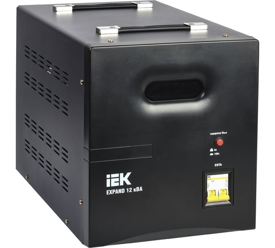 Изображение товара Стабилизатор напряжения IEK, релейный 1-ф. переносн. 12кВА EXPAND IVS21-1-012-11
