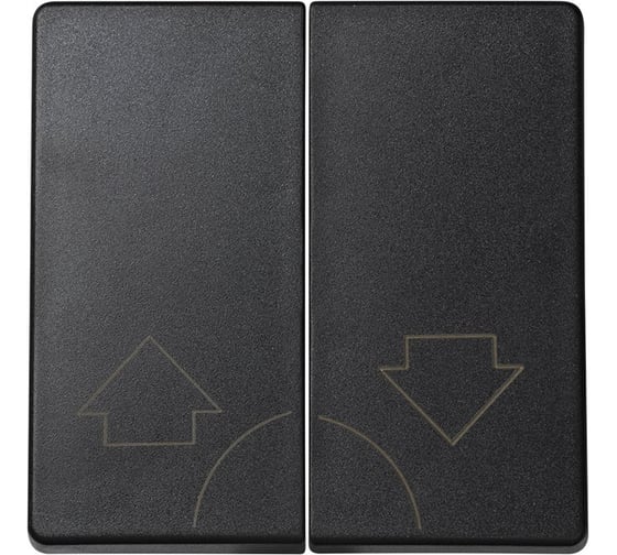 Изображение товара Клавиша на двухклавишный кнопочный выключатель Simon, 2шт, с пиктограммой стрелка, S73 Loft, графит 73028-62