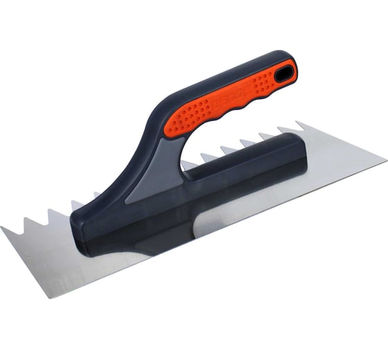 Изображение товара Гладилка DECOR 3К 280x130мм, нержавеющая сталь, зуб треугольный 20x27 мм, 0.7 мм 680-777 11613761