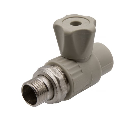 Изображение товара Шаровой кран VRT американка, 20-1/2", прямой, EVER plast, серый 538451