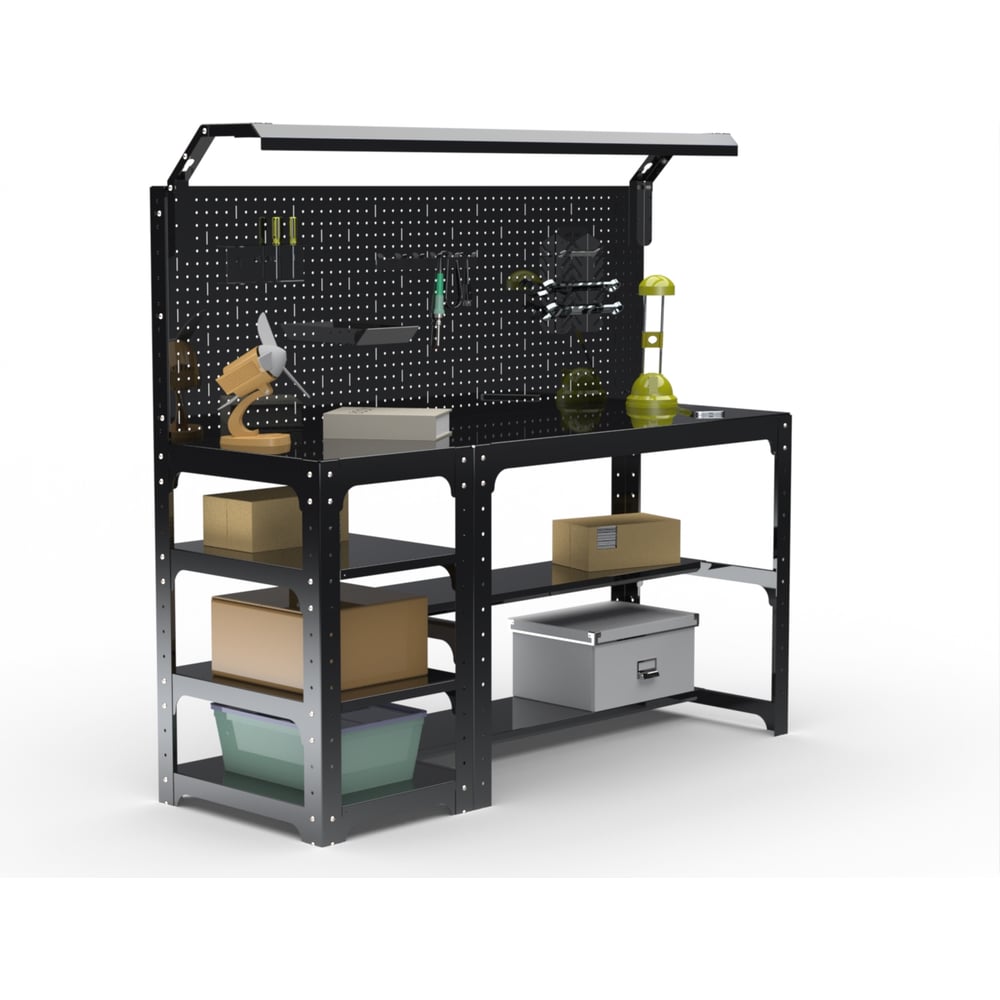 Изображение товара Стол металлический ООО Металекс серия KIT с боковыми полками