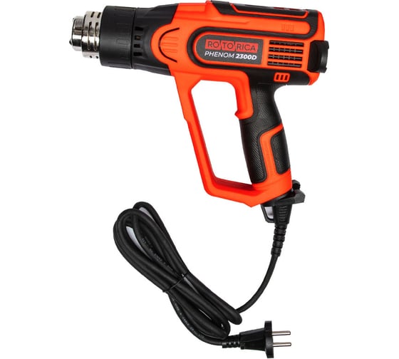 Изображение товара Цифровой строительный фен Rotorica Phenom 2300D, 2300Вт, в кейсе BMC с 4 насадками и 1 скребком RT.3452300D
