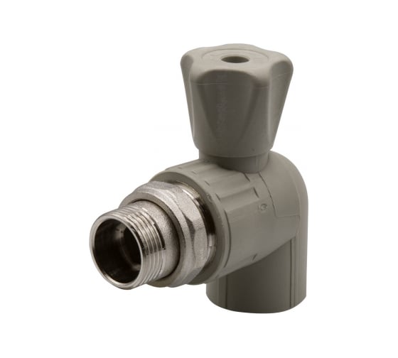 Изображение товара Шаровой кран VRT американка, 25-3/4", угловой, EVER plast, серый 538454