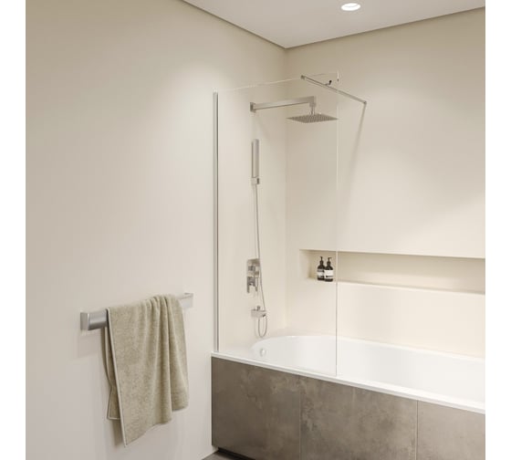 Изображение товара Шторка на ванну RGW 60*150 SC-051 Хром/Прозрачное/8 мм, Easy Clean 351105106-11