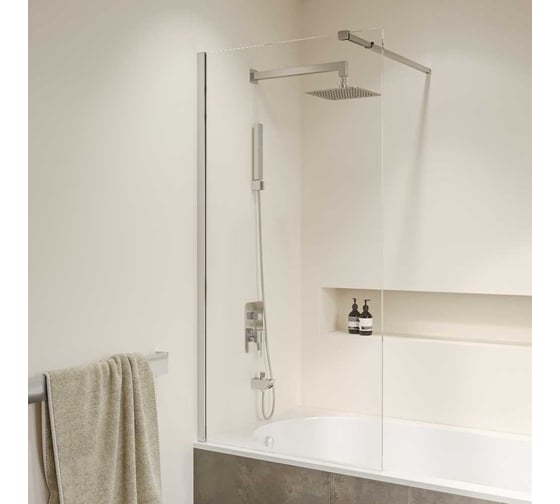 Изображение товара Шторка на ванну RGW 60*150 SC-052 Хром/Прозрачное/10 мм, Easy Clean 35115206-11
