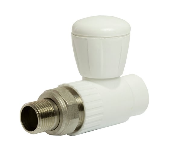 Изображение товара Шаровой кран VRT американка, 20-1/2", прямой, EVER plast, белый 542465