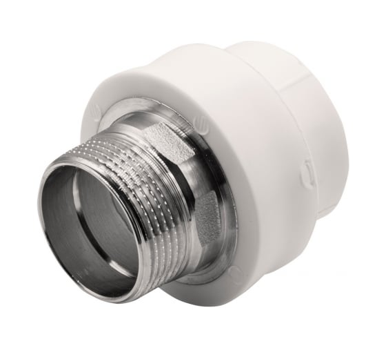 Изображение товара Комбинированная муфта VRT наружная, 40х1 1/4", под ключ, EVER plast, белый 538232