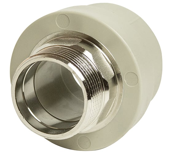 Изображение товара Комбинированная муфта VRT наружная, 50х1 1/2", под ключ, EVER plast, серый 538321