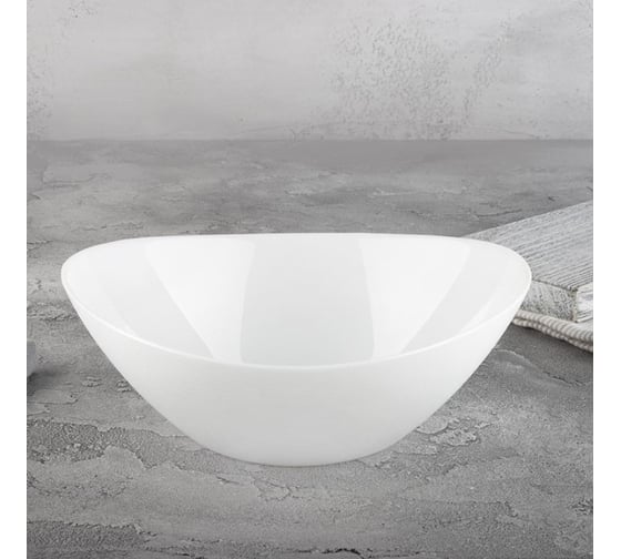 Изображение товара Салатник Mallony Al Dente, объём 900 мл, размер: 20x18,5x7 см, из опалового стекла 107082