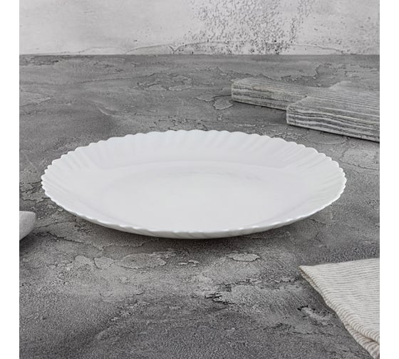 Изображение товара Тарелка десертная Mallony Dolche Vita, диаметр 18 см, из опалового стекла 107074