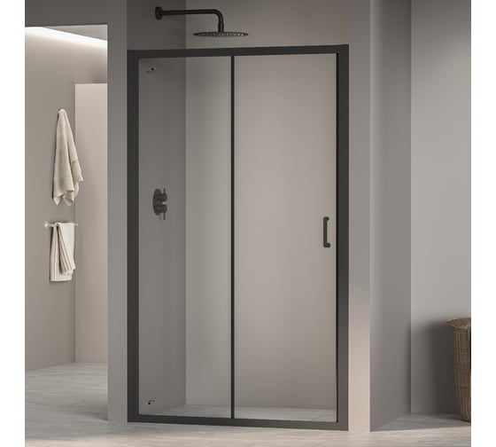 Изображение товара Душевая дверь RGW 160*195 PA-14 B Чёрный/Прозрачное/6 мм, 158-162, EasyClean 41081416-14