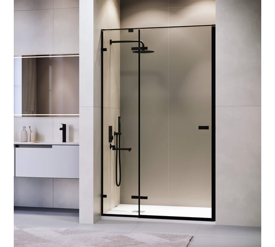 Изображение товара Душевая дверь RGW 160х200 SV-004-B черный/прозрачное/8 мм (EasyClean) 353200416-14