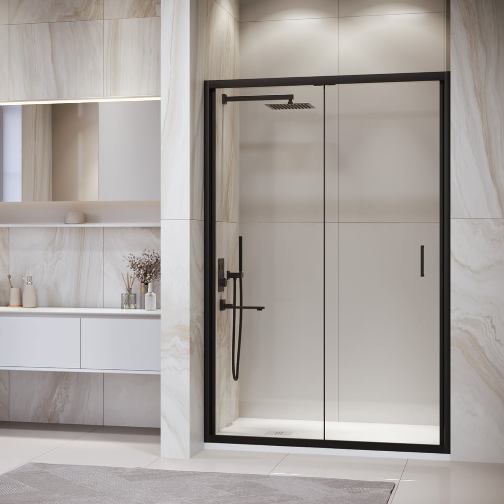 Изображение товара Душевая дверь RGW 80*190 PA-21-B Чёрная стеклянная складная 5 мм