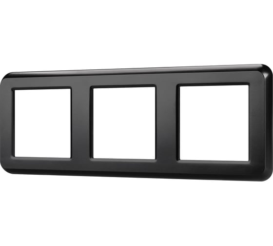 Изображение товара Рамка Arlight пластиковая FRM-VERSA-PL-3-BK 1шт 043784