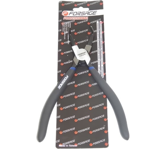 Изображение товара Съемник стопорных колец гнутый на сжим Forsage 90, L-180 мм, в блистере F-609180HB(8331)