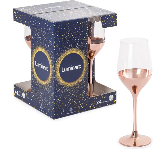 Изображение товара Набор бокалов для вина LUMINARC СЕЛЕСТ электрическая медь, 4 шт., 270 мл O0080