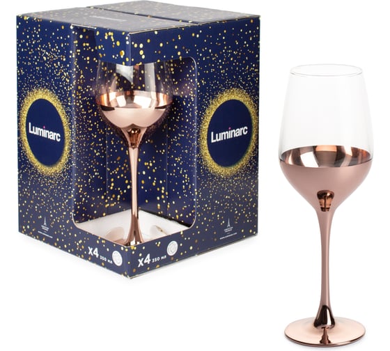 Изображение товара Набор бокалов для вина LUMINARC СЕЛЕСТ электрическая медь, 4 шт., 350 мл O0081
