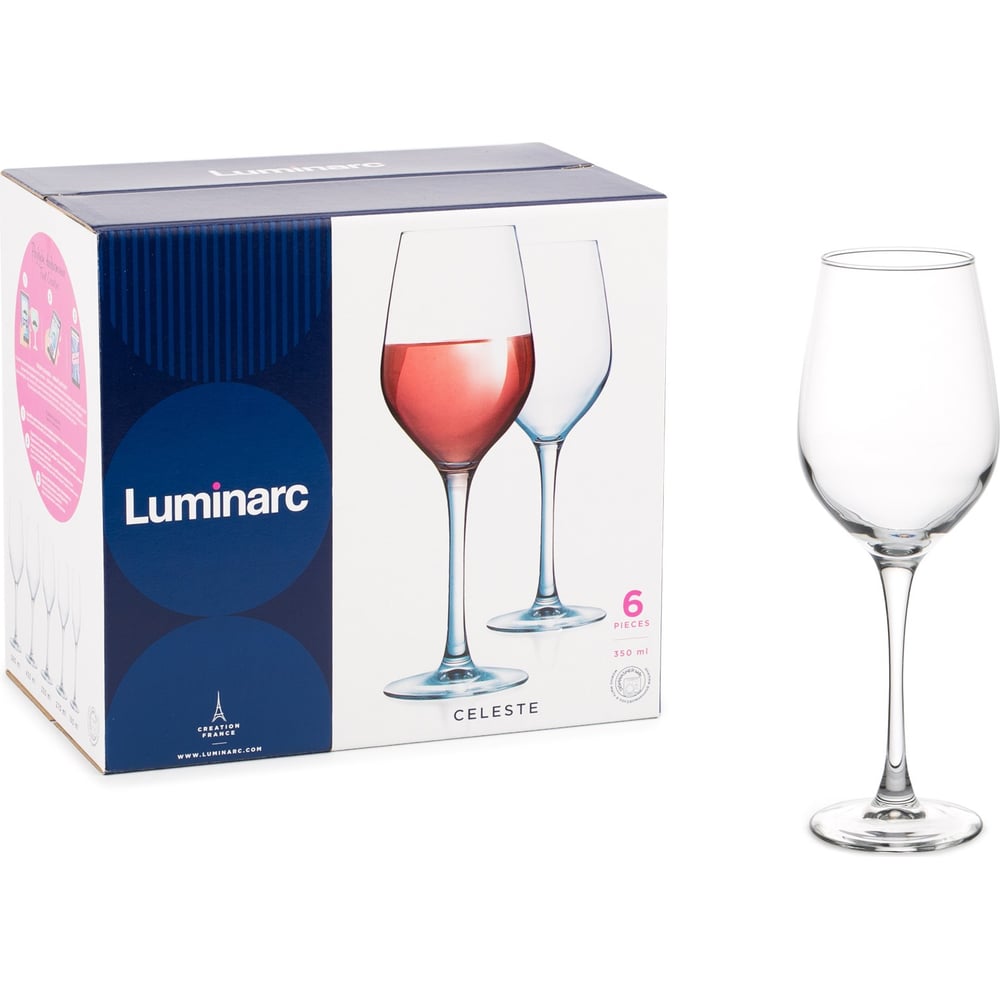 Изображение товара Набор бокалов для вина LUMINARC СЕЛЕСТ, 6 шт, 350 мл