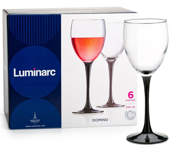 Изображение товара Набор бокалов для вина LUMINARC ДОМИНО 6 шт., 250 мл H8169