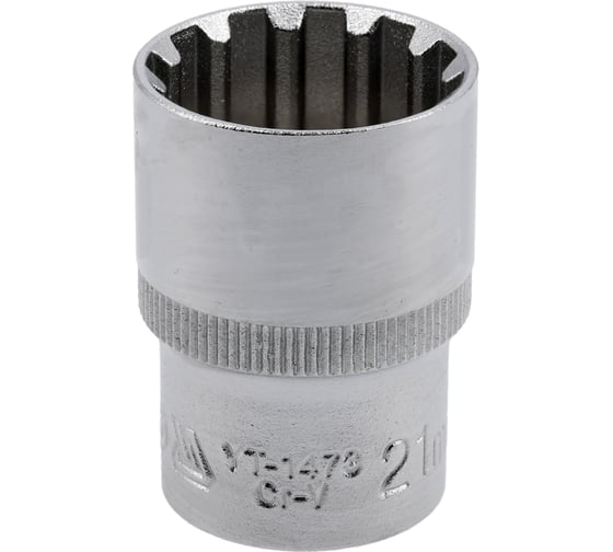 Изображение товара Головка торцевая короткая SPLINE (21 мм; 1/2"; CrV) YATO YT-1473
