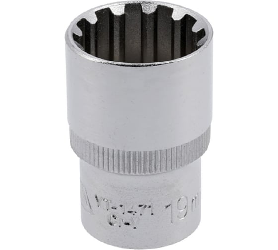 Изображение товара Головка торцевая короткая SPLINE (19 мм; 1/2"; CrV) YATO YT-1471