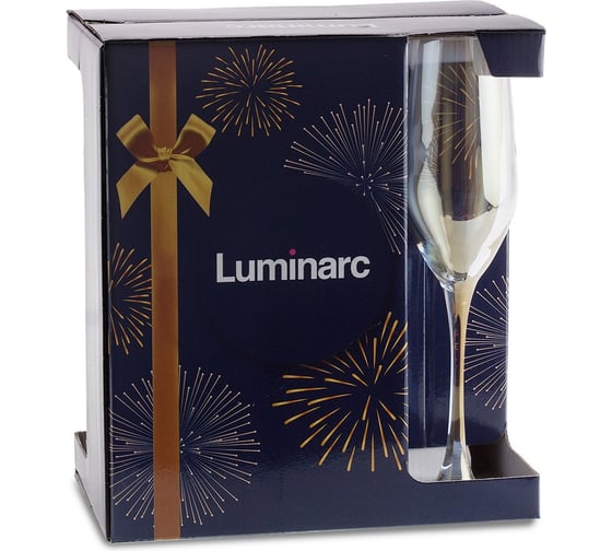 Изображение товара Набор бокалов для шампанского LUMINARC СЕЛЕСТ золотистый хамелеон, 6 шт. 160 мл P1636