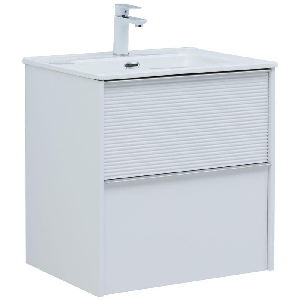 Изображение товара Тумба Aquanet Вита 60 белый матовый подвесная с двумя ящиками