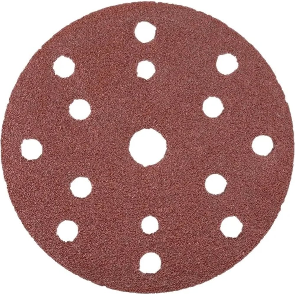 Изображение товара Шлифовальный круг 150 мм, Р400, 15 отверстий, красный, 100 шт Vitatools R-150-P400-100-15