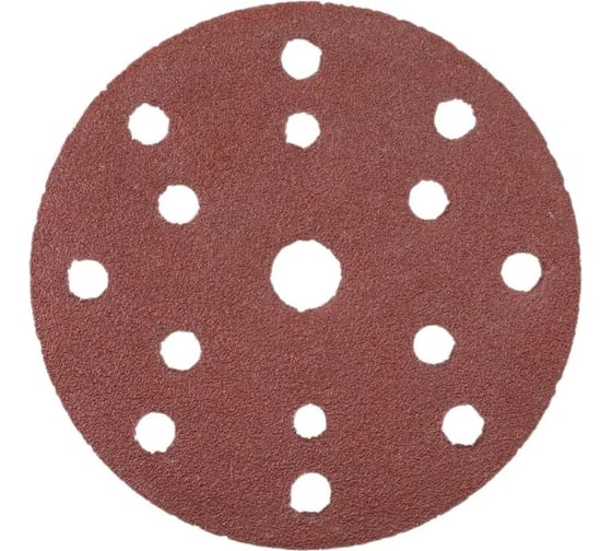 Изображение товара Шлифовальный круг 150 мм, Р800, 15 отверстий, красный, 100 шт Vitatools R-150-P800-100-15