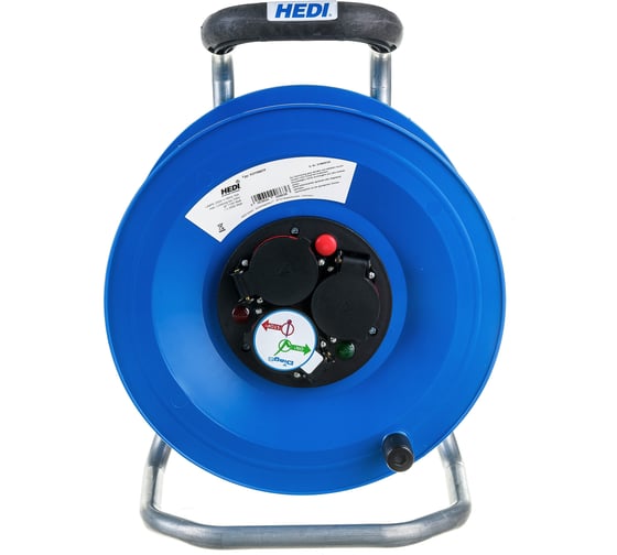 Изображение товара Пластиковая катушка без провода HEDI 3 розетки D=290мм термозащита K2Y000TF