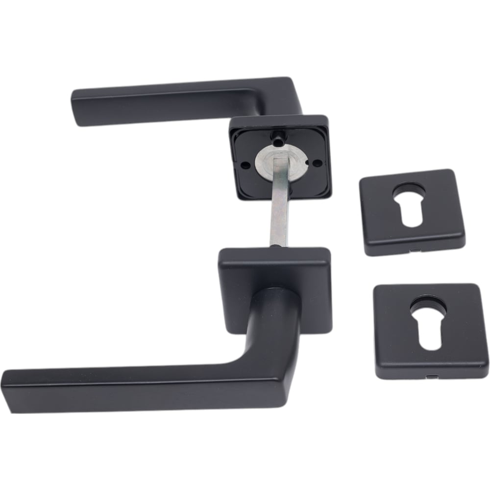 Изображение товара Дверной гарнитур HOPPE 1643/52KV/52KVS Dallas PZ F9714M черный квадратный для межкомнатных дверей