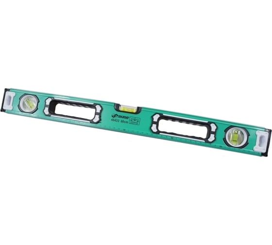 Изображение товара Уровень SKRAB 800 мм, магнит, усиленный, фрез., 3-х гл., зеленый 40433